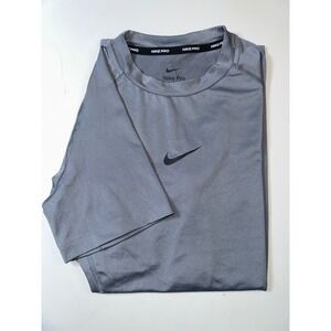 Nike Pro Dri-FIT Boys' L Training Top Gray Short Sleeve Athletic Shirt‎